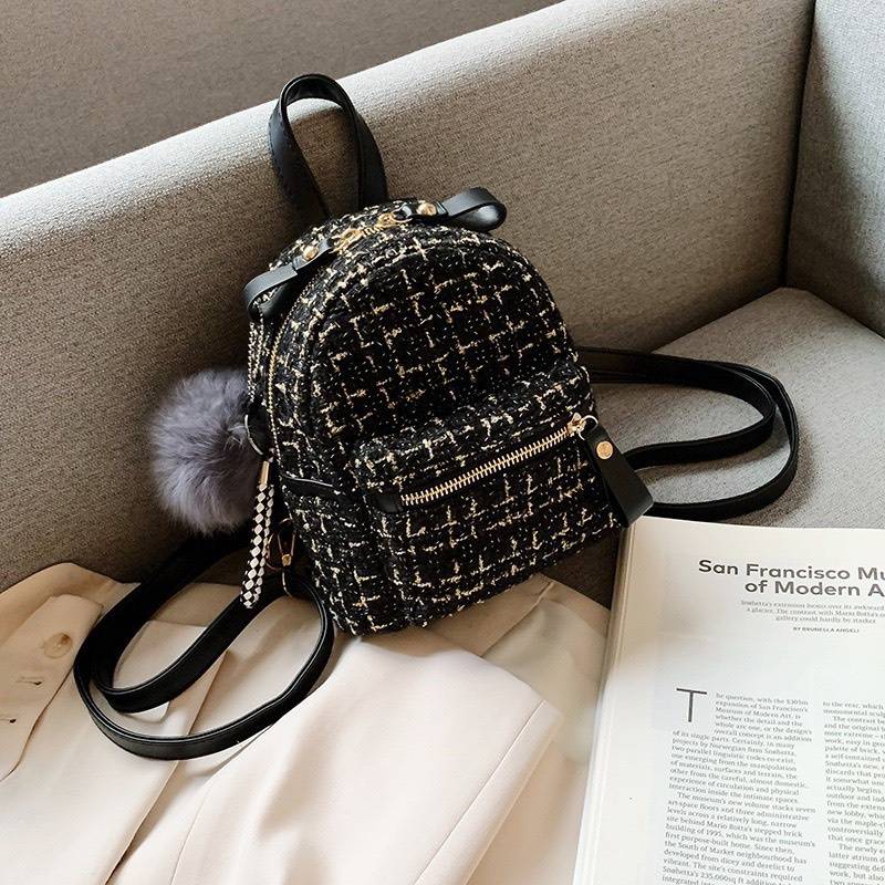 Balo mini dạ tweed